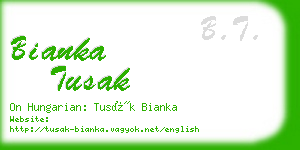 bianka tusak business card